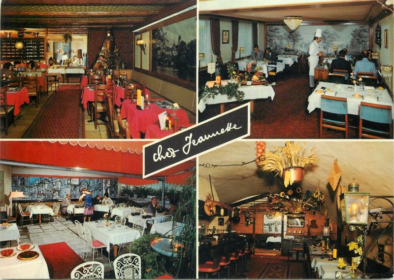 Postcard Switzerland Aarau Chez Jeannette restaurant various aspects