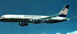 Vintage Postcard North American Airlines Boeing 757 Jet Jamaica NY Unposted