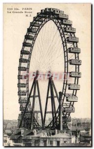 Paris - 1 - The Ferris Wheel Postcard Old