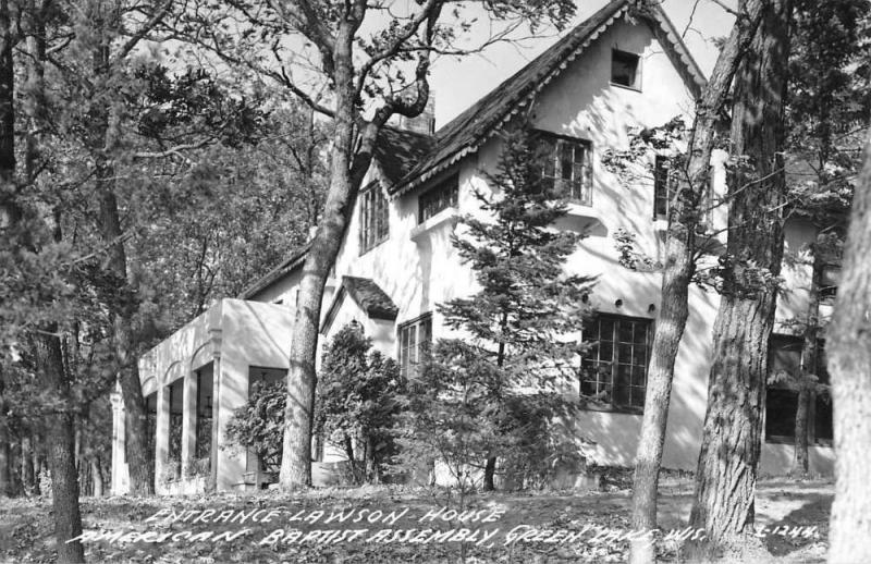 Green Lake Wisconsin Baptist Assembly Real Photo Antique Postcard K102967