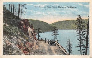 Sunset Highway LAKE KEECHELUS Washington 1929 Seattle, WA Vintage Postcard