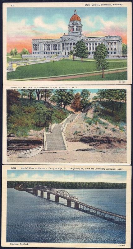 Twelve (12) different 1940's (or earlier) postcards UNUSED