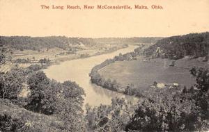 Malta Ohio Long Reach Birdseye View Antique Postcard K71712