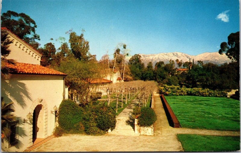 Vtg Claremont CA Entrance to Auditorium Balch Hall Scripps College Postcard