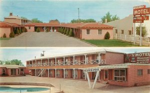 Arizona Winslow Westerner Motel Swimming Pool 1950s Phoenix Postcard 22-10385