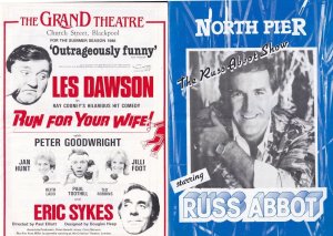 Russ Abbot Les Dawson Eric Sykes 2x Live Theatre Programme s