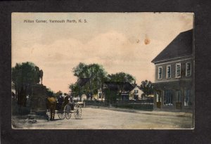 NS Milton Corner Yarmouth Nova Scotia Canada Carte Postale Horse & Buggy PC