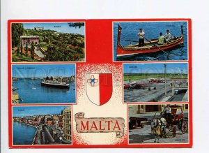 287709 MALTA Sovenir Old photo collage postcard