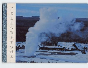 Postcard Old Faithful Yellowstone Wyoming USA