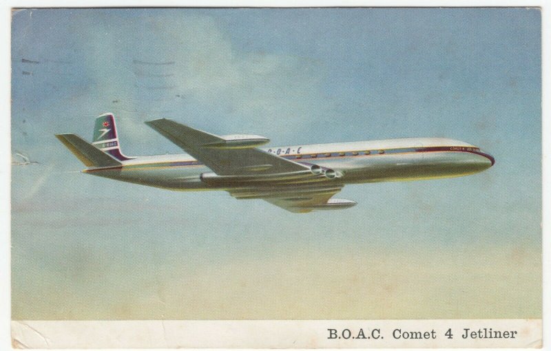 Aviation; The BOAC Comet 4 Rolls Royce Avon Engines PPC, To T Scott, Ipswich