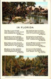 Florida Poem In Florida Curteich