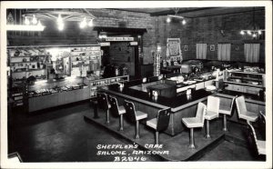 Salome AZ Sheffler's Caf c1940 Real Photo Postcard FRASHER'S