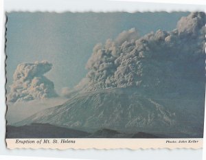 Postcard Eruption of Mt. St. Helens, Washington