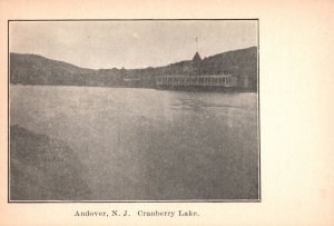 Vintage Postcard Cranberry Lake Scene Overlooking Building Andover New Jersey NJ