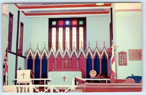 PENETANG, Ontario Canada ~ Interior ST. JAMES on the LINES CHURCH 1960s Postcard
