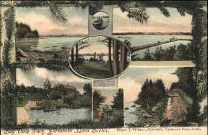 Yarmouth Nova Scotia NS Bay View Park Multi-View c1910 Vintage Postcard