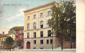 Utica New York 1909 Postcard Masonic Temple