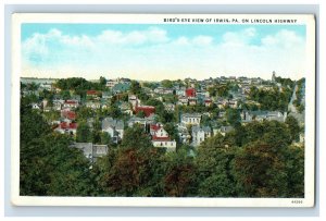 c1920s Birds Eye View Of Irwin, PA. On Lincoln Highway Postcard F113E