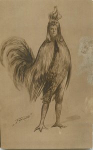 Romania studio Fotoglob Bucharest 1910 experimental photography hen lady
