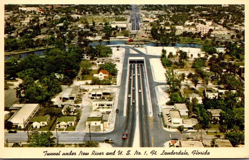 Florida Fort Lauderdale Tunnel Under New River and U S No 1 1967