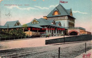 MA, Springfield, Massachusetts, Railroad Depot Station, 1909 PM, Mason Bros Pub