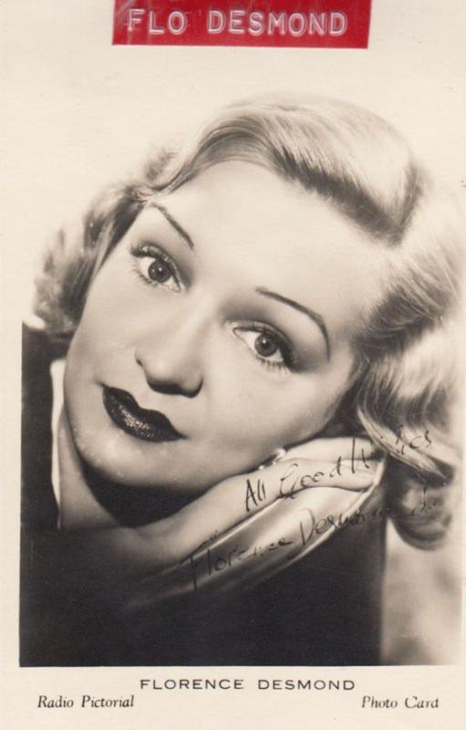 Flo Florence Desmond Antique Signed Photo