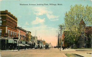 Postcard Montana Billings Montana Avenue Bloom Bros 23-7108