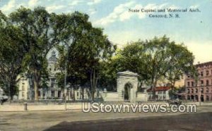 Memorial Arch & State Capitol - Concord, New Hampshire NH  