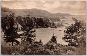 Carmel Highlands California CA, 1930 Panoramic Cliffside View, Vintage Postcard