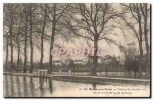 Old Postcard Mehun sur Yevre Chateau of Charles VII Given the banks of the Ca...