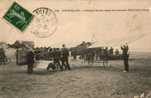 France Chatelaillon L'Aviateur Deneau Essaie Airplane Aircraft Postcard 03.96