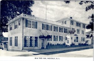 Westerly, RI Rhode Island  ELM TREE INN RESTAURANT  Washington County  Postcard