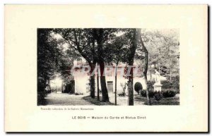 Old Postcard The Wood House Guard Statue Dinot