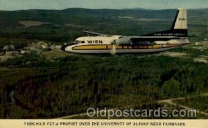 Wien Alaska Airlines Fairchild F27-A Propjet Airplane, Airport Unused 