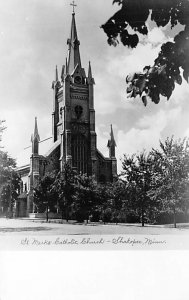 St Marks Catholic Church Real Photo Shakopee,  MN