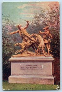 Berlin Germany Postcard Rabbit Baiting from the Rococo Period 1910 Oilette Tuck
