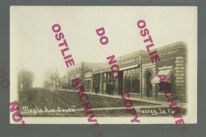 Murray IOWA RPPC c1910 MAIN STREET nr Osceola Afton Creston Thayer Lorimor