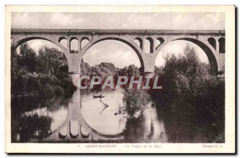 Postcard Old Saint Florent The viaduct and Cher