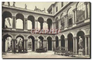 Old Postcard Roma Martino Longhi Cortite del Palazzo Borghese