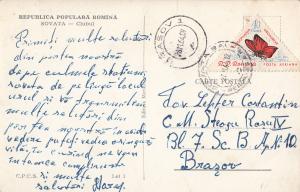 Romania postcard from `60s attractive butterfly stamp Sovata Clubul