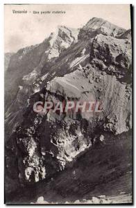 Postcard Old Volcano Vesuvio A parete craterica