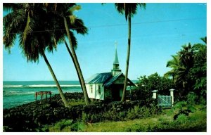 The Blue Church Of St Peter By The Sea Kahuluu Beach Kona Hawaii Postcard-