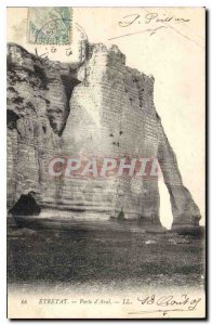 Postcard Old Porte d'Aval Etretat