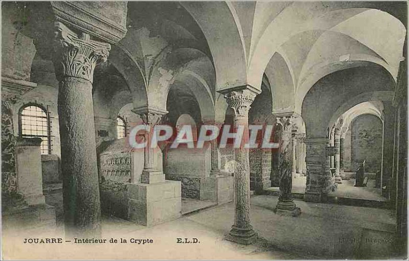 Postcard Old Jouarre Interior Crypt