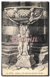 Postcard Old Siena Cathedral Pila dell Acqua Santa