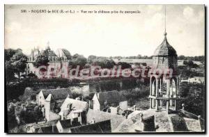 Old Postcard Nogent Le Roi View On The Chateau Taken From Campanile