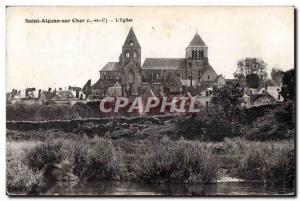 Old Postcard Saint Aignan The church