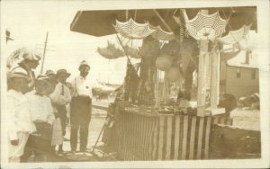 Carnival Souvenir Tchotchke Stand HARD TO FIND c1910 Real Photo Postcard