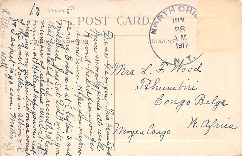 Franklin Delano Roosevelt and American Flag View Postcard Backing 