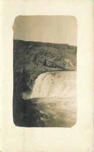 Irrigation Ditch Fall Wendell Gooding Idaho 1914 RPPC Photo Postcard 20-3756